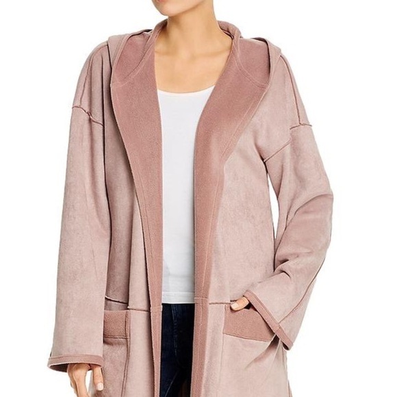 b New York Beautiful Open Front Soft Trench Coat - Picture 2 of 13